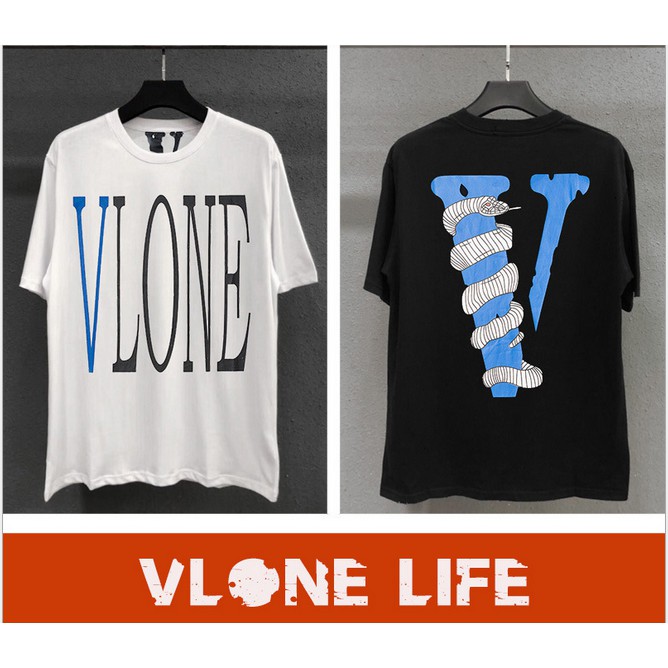 เสื้อยืดลําลอง Vlone ขนาดใหญ่ใหม่ / เสื้อยืดลําลอง