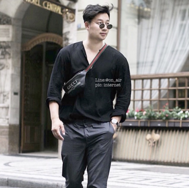 gucci print mini belt bag