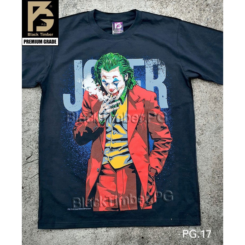 PG 17 JOKER Suicide Squad เสื้อยืด หนัง นักร้อง เสื้อดำ สกรีนลาย ผ้าหนา PG T SHIRT S M L XL XXL