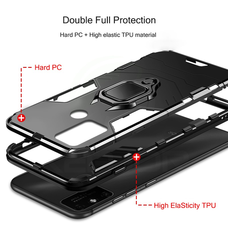 Finger Ring Stand Heavy Duty Shockproof Armor Case for Huawei Nova 7i P20 P30 Lite P40 Pro Nova 4e 3i Nova 5T Y9S Y6 Y7 Y9 Prime Mate 20 Pro Mate 30 Hard Case #7