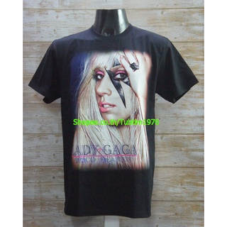 HOT SALINGเสื้อยืดผ้าฝ้ายเสื้อวง LADY GAGA เสื้อวงร็อค เมทัล สากล เสื้อวินเทจ เีกากา LDA1086 S-5XL