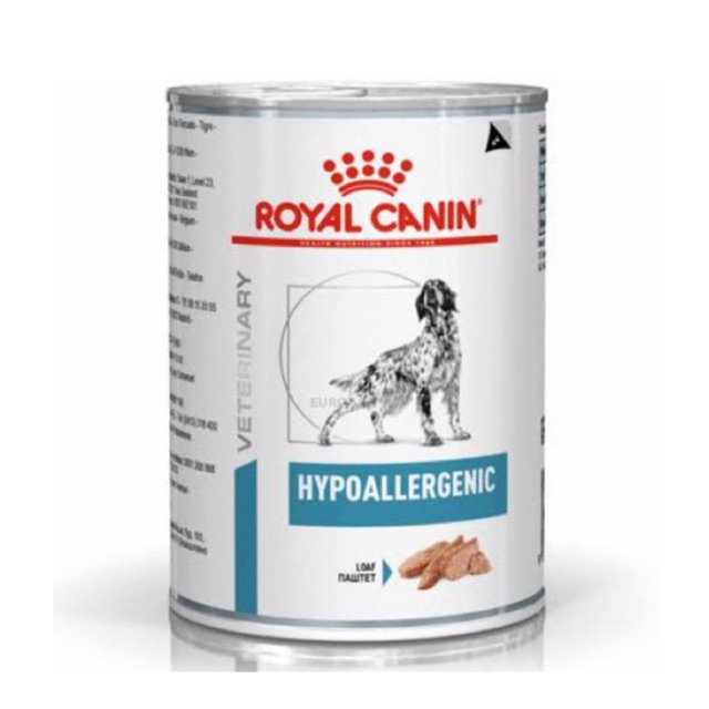 Royal canin hypoallergenic สุนัขแพ้อาหาร กระป๋อง400g