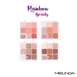 ใหม่!!(MC3108)meilinda  Glitter Shot Shadow พาเลทท์อายแชโดว์ 9 ช่อง