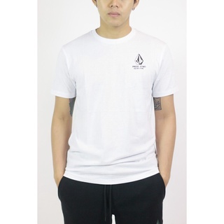 เสื้อยืดผ้าฝ้ายพิมพ์ลายแฟชั่น 🔥 UU street VOLCOM เสื้อยืด แขนสั้น สีขาว VAF541909 APAC CHOOSE YR PLYR WHT N ผ้าฝ้ายแท้