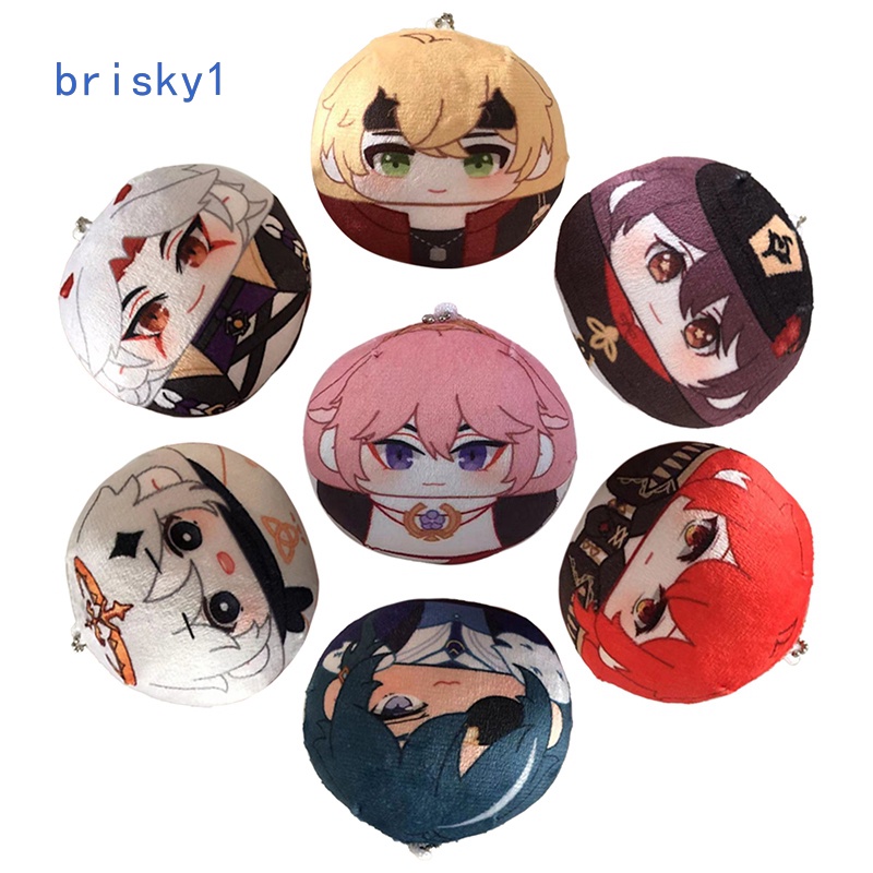 Brisky อะนิเมะ Genshin Impact miHoYo Zoo Series Chibi ตัวอักษรจี้ตุ๊กตาคอสเพลย์การ์ตูน Widget