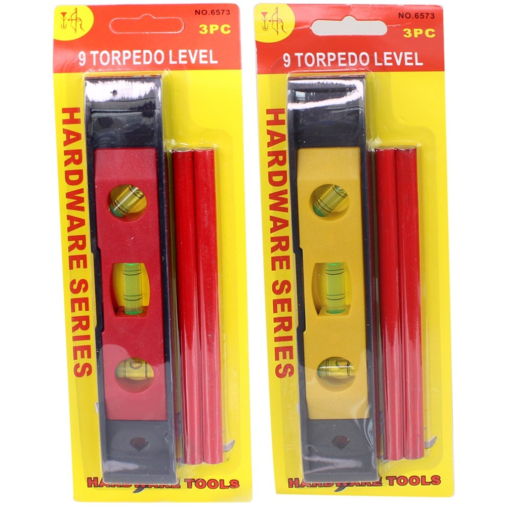 Telecorsa ระดับน้ำปรอทเดี่ยวแถบแม่เหล็ก ขนาด 9 นิ้ว รุ่น Water-lever-center-measurement-pencil-05a-Boss