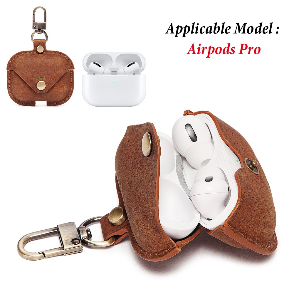 เคสหูฟังบลูทูธไร้สาย หนังวัว สไตล์เรโทร สําหรับ AirPods Pro Apple Air Pods DG1014 ราคา ถูกที่สุด ดีลบีเคเค แกลเลอรีภาพที่ 4