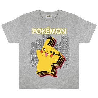 ผ้าฝ้ายคอกลมเสื้อยืดแขนสั้นลําลอง ผ้าฝ้าย พิมพ์ลาย Pokemon Pikachu C42W แฟชั่นสําหรับเด็กfrom S-4XL