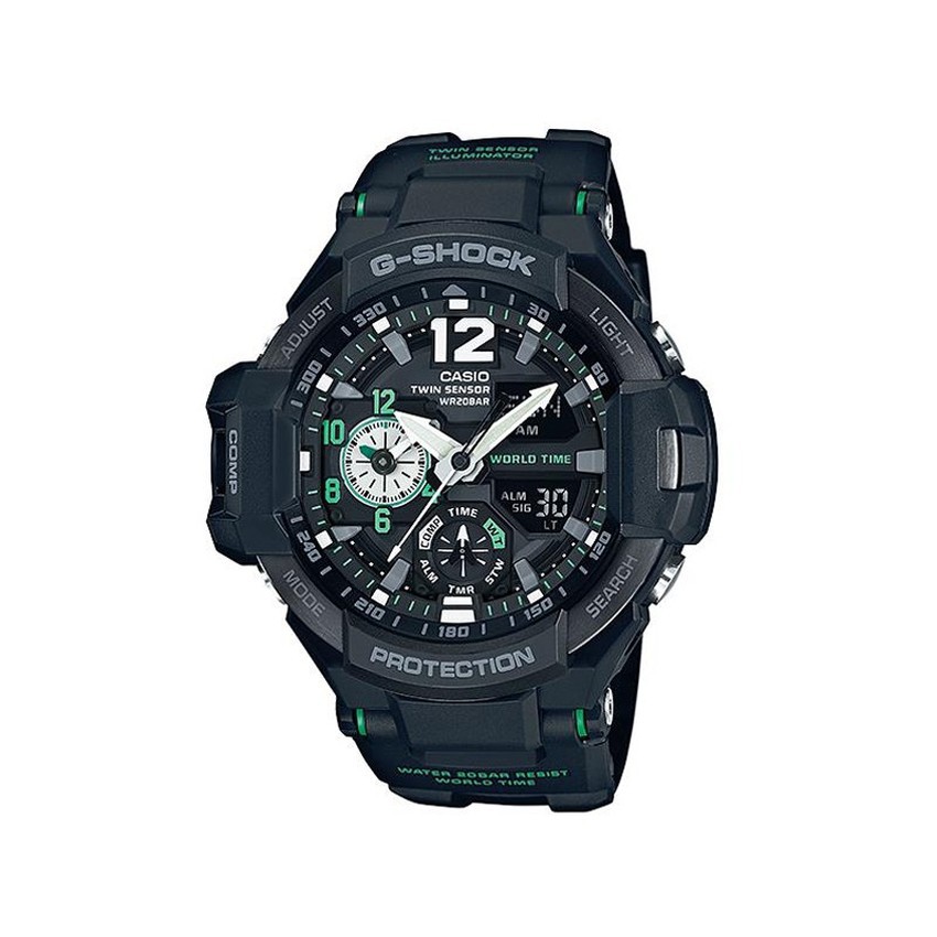 Casio G-Shock นาฬิกาข้อมือผู้ชาย สายเรซิ่น รุ่น GA-1100-1A3DR-สีดำ