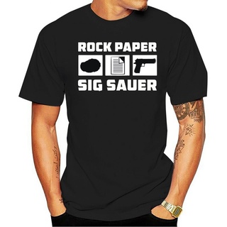 ใหม่ เสื้อยืดลําลอง ผ้าฝ้าย แขนสั้น คอกลม ลายการ์ตูน Sig Sauer Gun สําหรับผู้ชาย