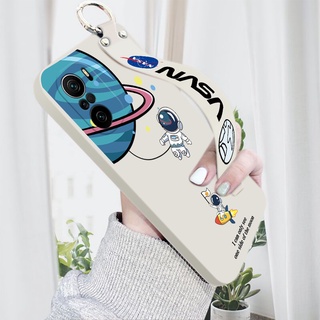 (ขาตั้งสายรัดข้อมือ) สําหรับ Xiaomi Redmi K40 Pro K30 K20 Proเคสโทรศัพท์ซิลิโคน แบบนิ่ม ลายการ์ตูนนักบินอวกาศ