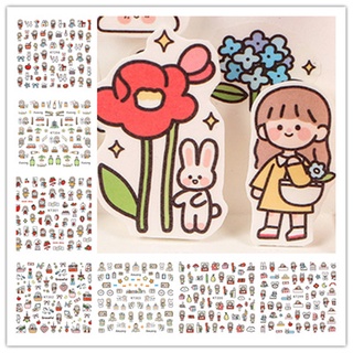 ส่งจากไทย🎐สติกเกอร์ติดเล็บ ตกแต่งเล็บ ลายการ์ตูน 3D เลือกลายด้านใน KT196-KT254