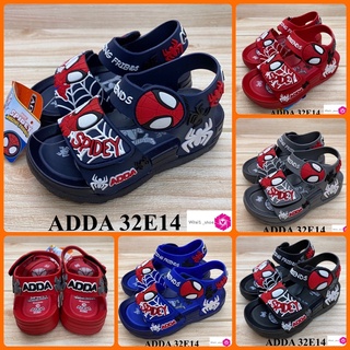 ADDA 32E14 รองเท้าเด็ก รัดส้น ลายสไปเดอร์แมน สีดำ/กรม/น้ำเงิน/เทา/แดง