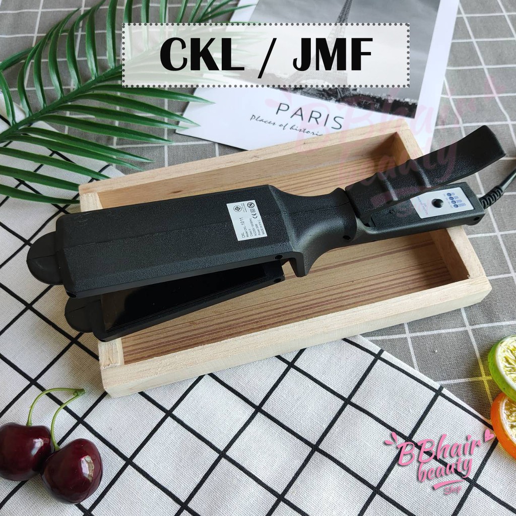 CKL / JMF -1011 (ของแท้) ที่หนีบสีดำ เครื่องหนีบผม ยืดตรง งุ้มปลาย ม้วนลอน ที่หนีบผม มีซี่หวี