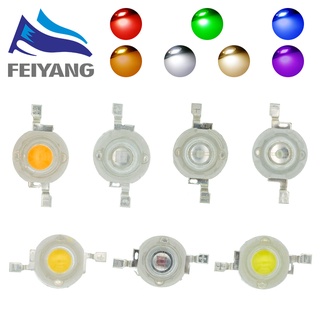 หลอดไฟไดโอด LED 3W พลังงานสูง 3.2V SMD สีขาว สีแดง สีเขียว สีเหลือง สําหรับดาวน์ไลท์ หลอดไฟ DIY