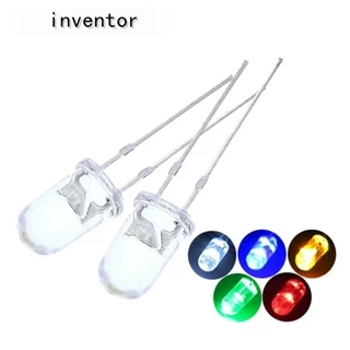 หลอดไฟ Led ไดโอดเปล่งแสง 5 มม. สีเขียวสีแดงสีเหลืองฟ้า 100 ชิ้น / ล็อต F5