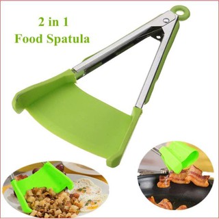 2in1 Clever Kitchen Spatula and Tongs ที่คีบอาหาร ทอด ที่คีบอาหาร silicone ที่คีบอาหารเชฟ Spatula silicone cookingT1728