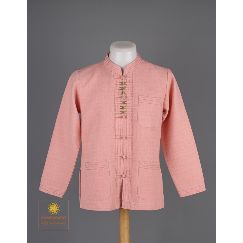 เสื้อพื้นเมืองชาย ผ้าเยื่อไผ่ อัดกาว