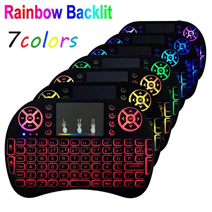 คีย์บอร์ดไร้สาย แป้นพิมพ Wireless Keyboard แป้นพิมพ์ภาษาไทย 2.4GhzTouch pad คีย์บอร์ด ไร้สาย มินิ ขนาดเล็ กสมาร์ททีวี
