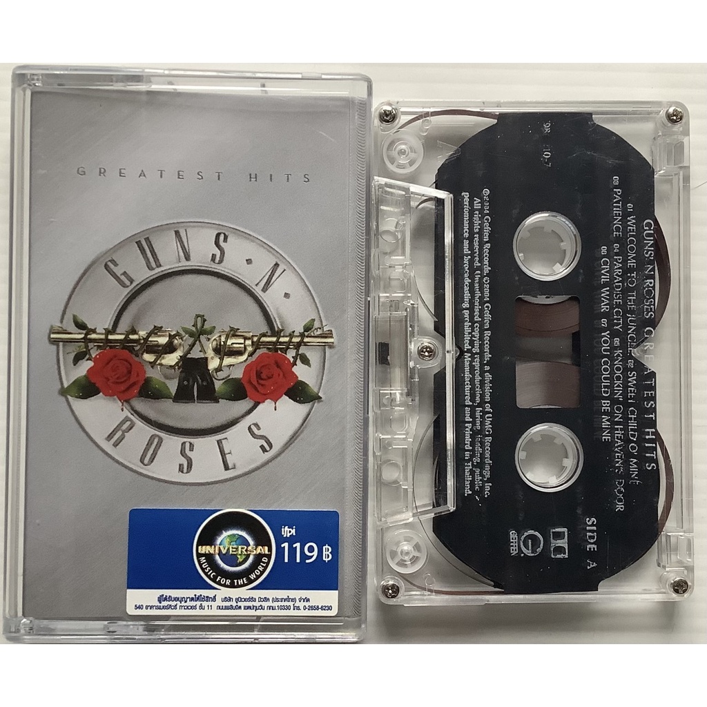 Cassette Tape เทปคาสเซ็ตเพลง Guns N' Roses อัลบั้ม Greatest Hits ลิขสิทธิ์