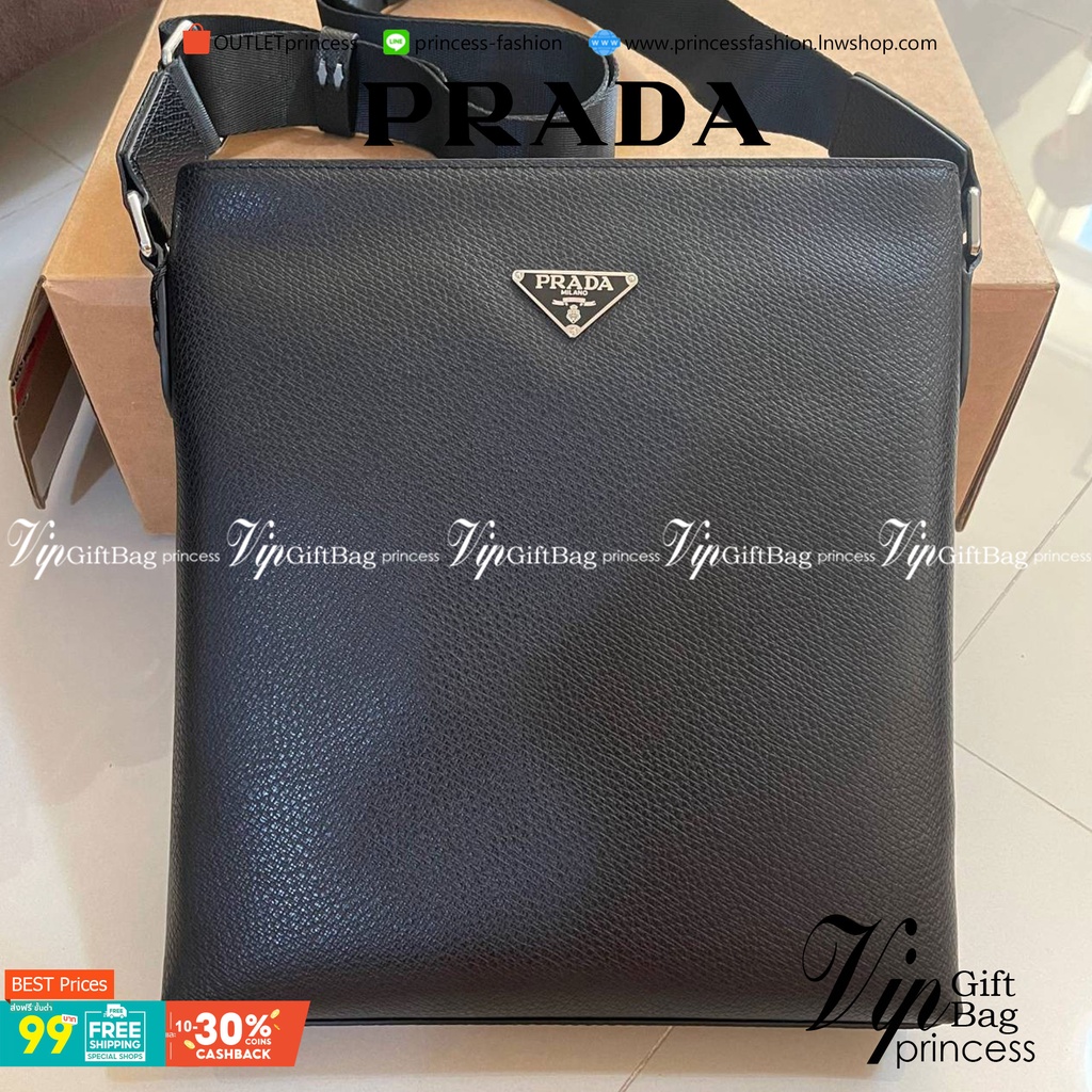 หนังแท้ PRADA SAFFIANO MAN BAG รุ่นตามหา Rare item!!  กระเป๋าสะพายข้างคุณผู้ชาย งานสวยมาก เป็นหนังแท