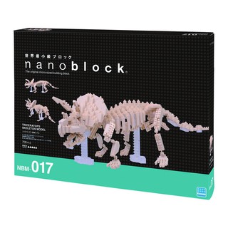 ของแท้จากญี่ปุ่น!!! Kawada NBM_017 Nanoblock Triceratops Skeleton Model ตัวต่อนาโนบล็อคไดโนเสาร์ ไทรเซราทอปส์