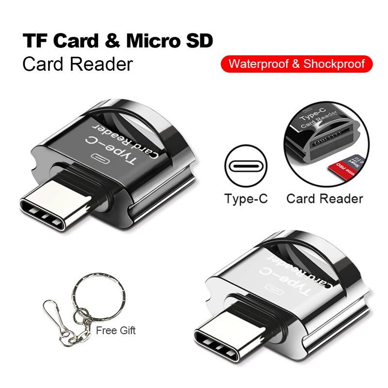 Aloy อะแดปเตอร์แปลงการ์ดรีดเดอร์ Type-C TF Micro-SD OTG สําหรับโทรศัพท์มือถือ PC