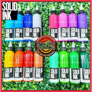 สีสักลายโซลิด Solid Tattoo Ink (แบ่งขาย 5ml.) สีแท้สักผิวหนัง