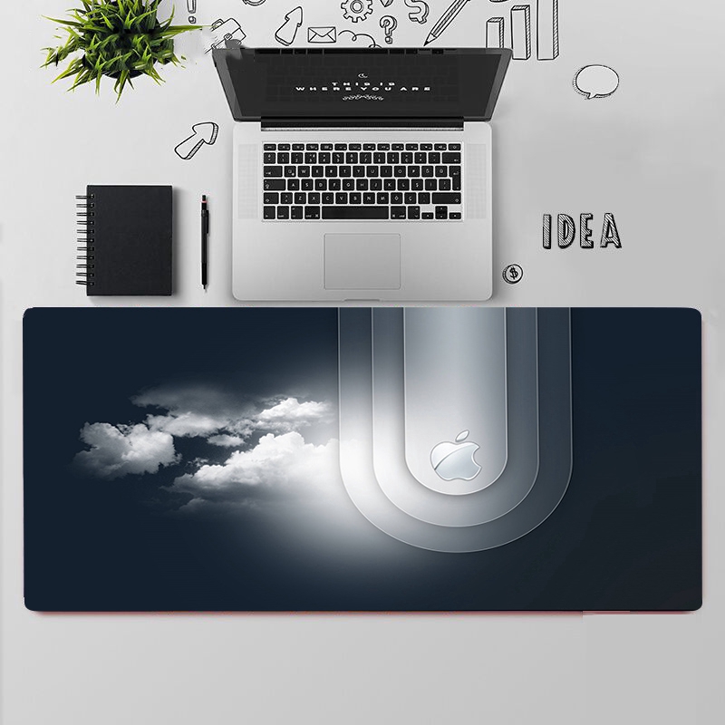 Apple Pattern Modern Extended Mousepad 900x400mm Extra Large Desk Mat ...