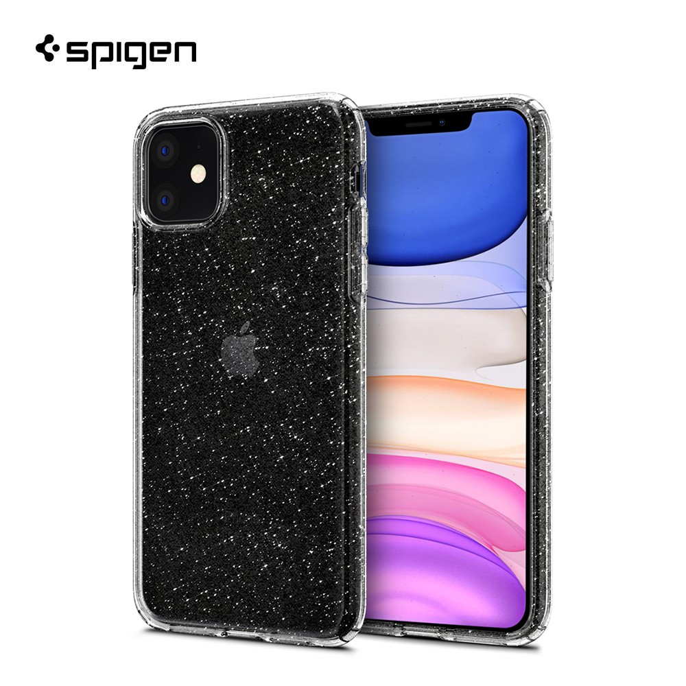 [ของแท้+ส่งฟรี] SPIGEN เคส iPhone 11 LIQUID CRYSTAL GLITTER เคสใส, เคสบาง, เคสซิลิโคน, เคสกากเพชร