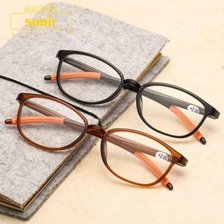 SUBEI For Women&amp;Men Presbyopic Glasses Toughness Reading Glasses Hyperopia Eyewear Comfy Round Ultralight Fashion Resin Clear HD Lens/Multicolor