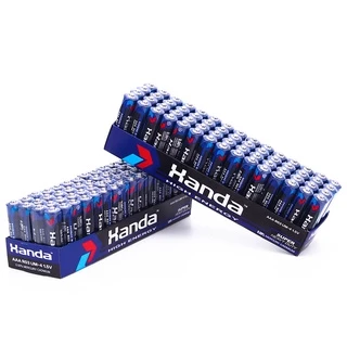 ถ่าน AA ถ่าน AAA 1.5V ปลอดสารตะกั่ว ปลอดภัย HANDA 0.00% MECURY CADMIUM ถ่านทดสอบ (1แพ็ค/60ก้อน)