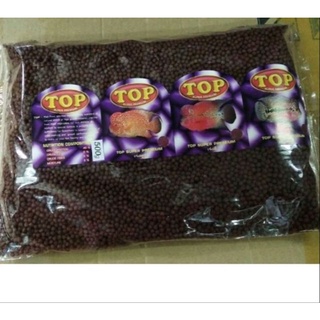 อาหารปลาหมอสี TOP​ 500 g สำหรับเร่งสี​ เร่งมุก