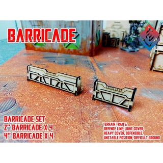 barricade Terrain MDF (40k&amp;killteam and other game)  By Teninone WorkStation.