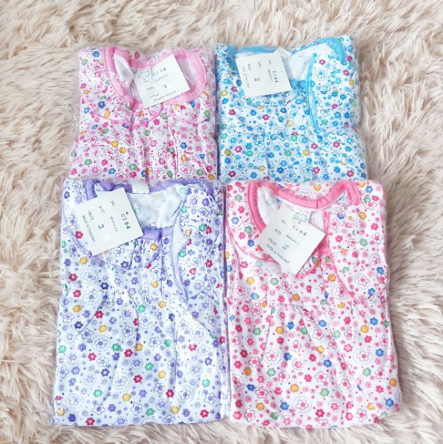 ชุดนอนเด็กหญิง ลายดอก เนื้อผ้าดี นิ่มมาก แขนสั้น-ขายาว งานไทย เกรด A (1-4ปี) - รูปที่ 2