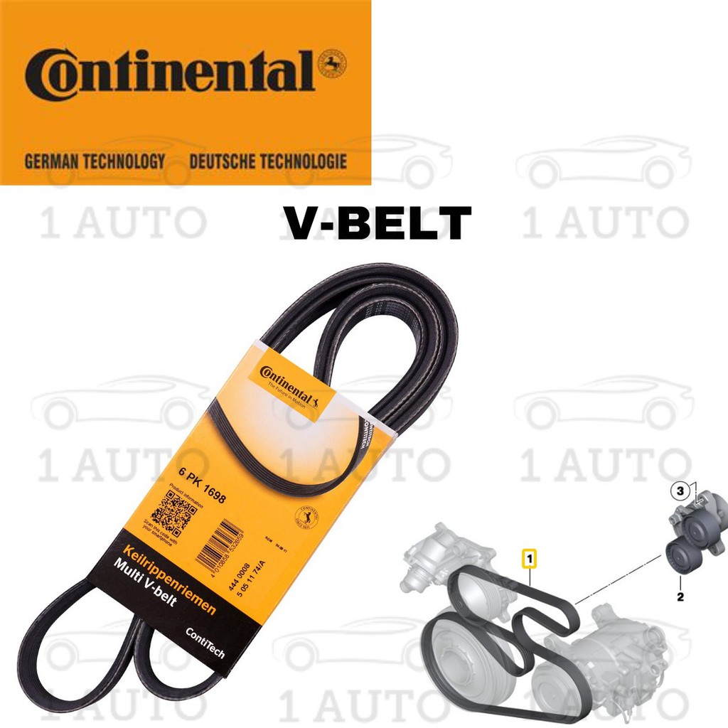 CONTINENTAL GERMANY MULTI RIBBED V-BELT 6PK1698 BMW E90 LCI 320d F30 320d F10 520d 530d E84 X1 20d F