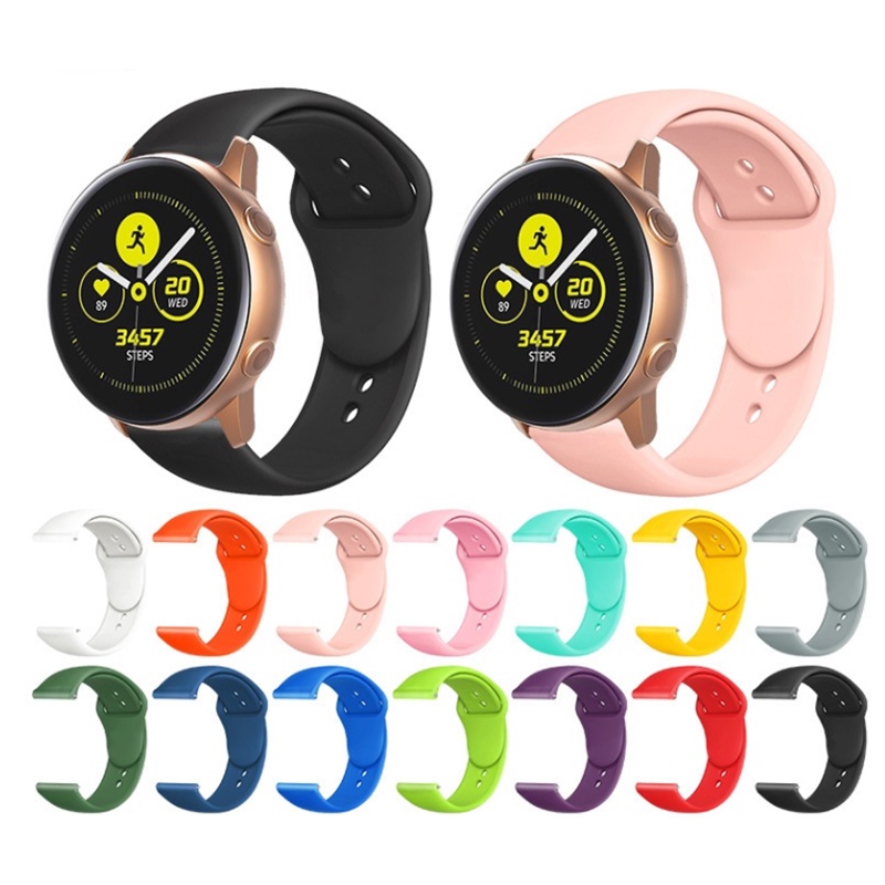 20 มม.22 มม.18 มม.สีสันสีทึบ GTR2 Universal Reverse Buckle Quick Release สายซิลิโคน DW Samsung CK Huami Dong สายนาฬิกา GTS2 สายนาฬิกาอุปกรณ์เสริม