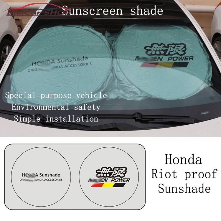 Honda ฮอนด้าผ้าม่านบังแดดสำหรับรถยนต์ร่มกันแดดรถยนต์ Honda City Civic Jazz BRV HRV Stream Accord