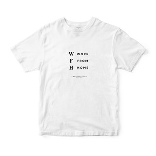 ราคาต่ำสุดTWENTYSECOND TEE WORK FROM HOME WHITEขนาดเต็มS-3XL