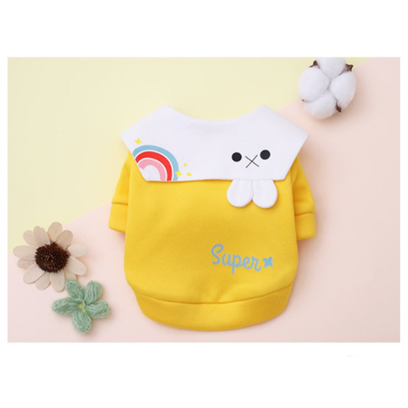 AimayaPet ชุดสัตว์เลี้ยง ชุดสัตว์สุดเท่ เสื้อยืดลายน่ารักแฟชั่นฤดูร้อนสําหรับสัตว์เลี้ยงสุนัขแมว XL - รูปที่ 3