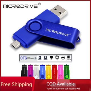 (COD) แฟลชไดรฟ์โลหะ OTG Micro USB เป็น USB 8 สี สําหรับ Android Xiaomi Huawei คอมพิวเตอร์ แล็ปท็อป