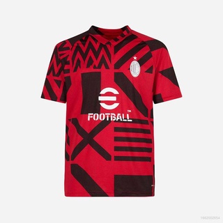 เสื้อกีฬาแขนสั้น ลายทีมชาติฟุตบอล AC Milan 2022-2023 ชุดเหย้า สําหรับผู้ชาย และผู้หญิง