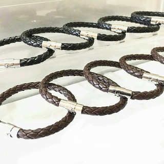 nn_braceletสายรัดข้อมือ RASTACLAT รหัส 075 ข้อมือหนัง PU ขนาด 6 มม. หัวเป็นแม่เหล็กและตัวล็อคในอันเดียวกันค่