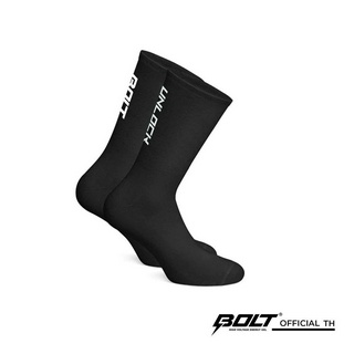 BOLT SUPER SOCKS [ BLACK ] ถุงเท้าสีดำสำหรับออกกำลังกาย (1คู่)