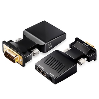 Vga In VGA To HDMI Full HD 1080P อะแดปเตอร์วิดีโอ พร้อมเอาท์พุต HDMI เสียง สําหรับพีซี แล็ปท็อป ตัวแปลงที่ใช้งานได้จริง / หลากสี