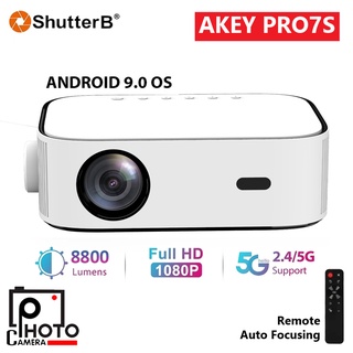 โปรเจคเตอร์ ShutterB AKEY PRO7s Projector Full HD 8800Lumen (Android 9.0) ประกันศูนย์