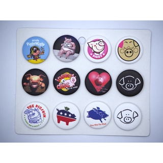 เข็มกลัด 3.2cm/4.4cm Animals สัตว์ หมู pig  Badge