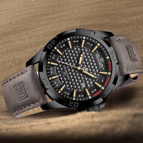 Naviforce 8023 นาฬิกาข้อมือควอตซ์แฟชั่น สายหนัง สําหรับบุรุษ