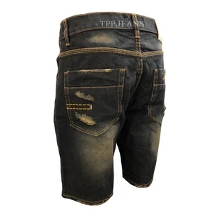 JEANSEXPRESS NB Shorts men Denim กางเกงขาสั้นยีนส์ชายฟอกสนิม ผ้าไม่ยืด งานขาดปะเซอร์สวย เป้ากระดุม Size 28-38