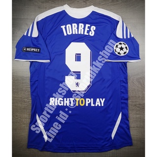 [Retro] - เสื้อฟุตบอล ย้อนยุค Chelsea Home เชลซี เหย้า 2011/12 ชุดแชมป์ Uefa Champion League พร้อมเบอร์ชื่อ 9 TORRES